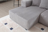 Alexus Corduroy Fabric Sectional Sofa