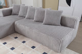 Alexus Corduroy Fabric Sectional Sofa