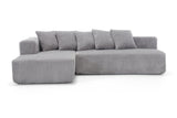 Alexus Corduroy Fabric Sectional Sofa