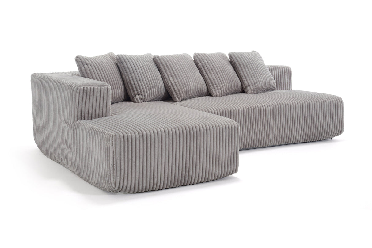Alexus Corduroy Fabric Sectional Sofa