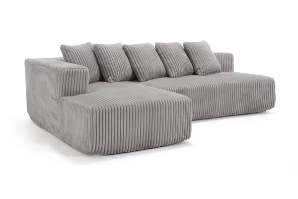 Alexus Corduroy Fabric Sectional Sofa