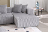 Alexus Corduroy Fabric Sectional Sofa