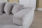 Valencia Alexus Corduroy Fabric Right Chaise Sectional Sofa, Light Grey