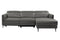 Valencia Andria Modern Right Hand Facing Top Grain Leather Reclining Sectional Sofa, Grey Color