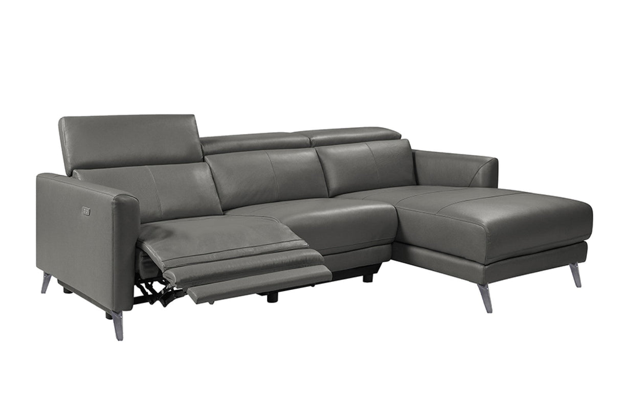 Andria Leather Reclining Sectional Sofa