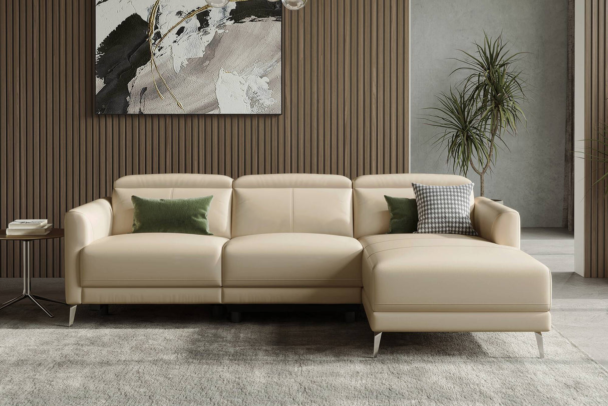 Andria Leather Reclining Sectional Sofa