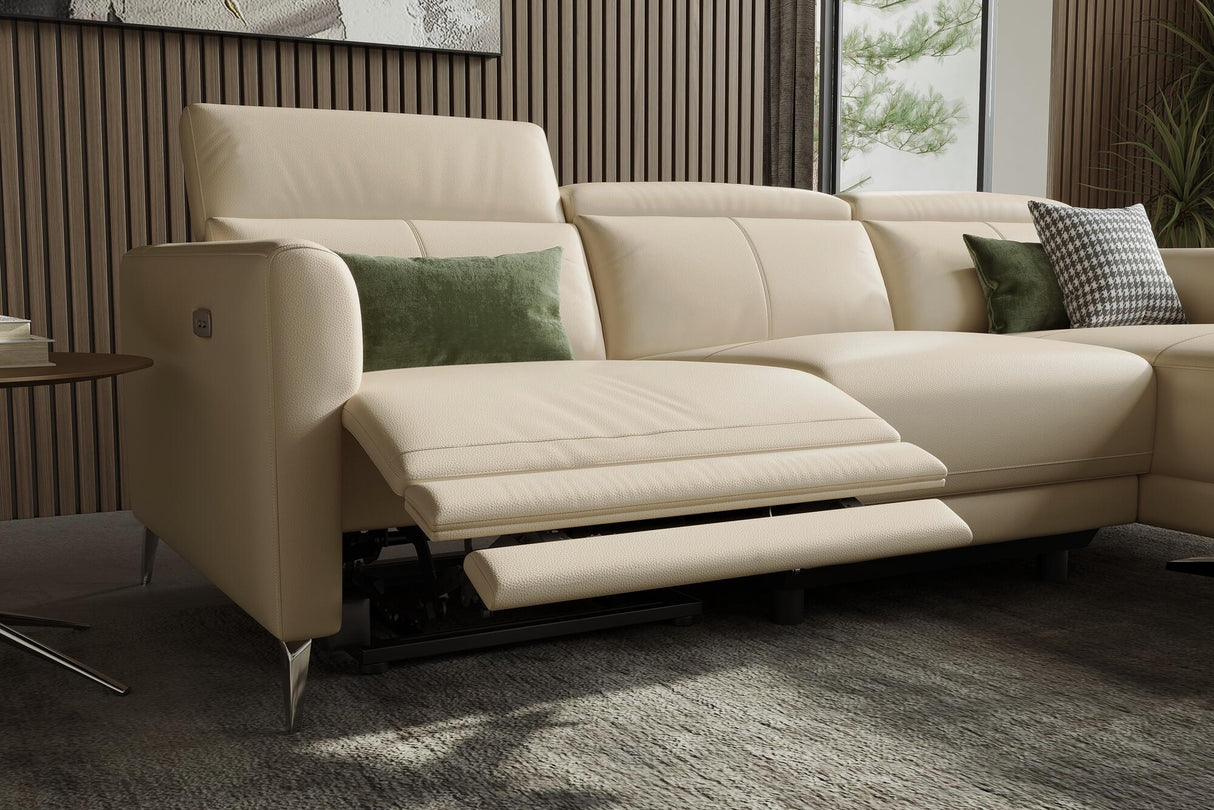 Andria Leather Reclining Sectional Sofa