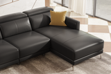 Andria Leather Reclining Sectional Sofa