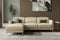 Valencia Andria Modern Left Hand Facing Top Grain Leather Reclining Sectional Sofa, Beige Color
