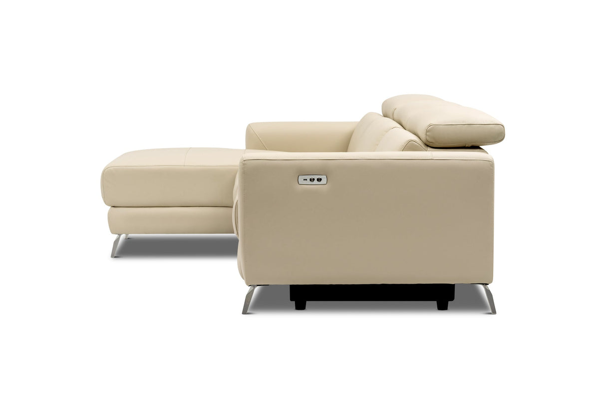 Andria Leather Reclining Sectional Sofa