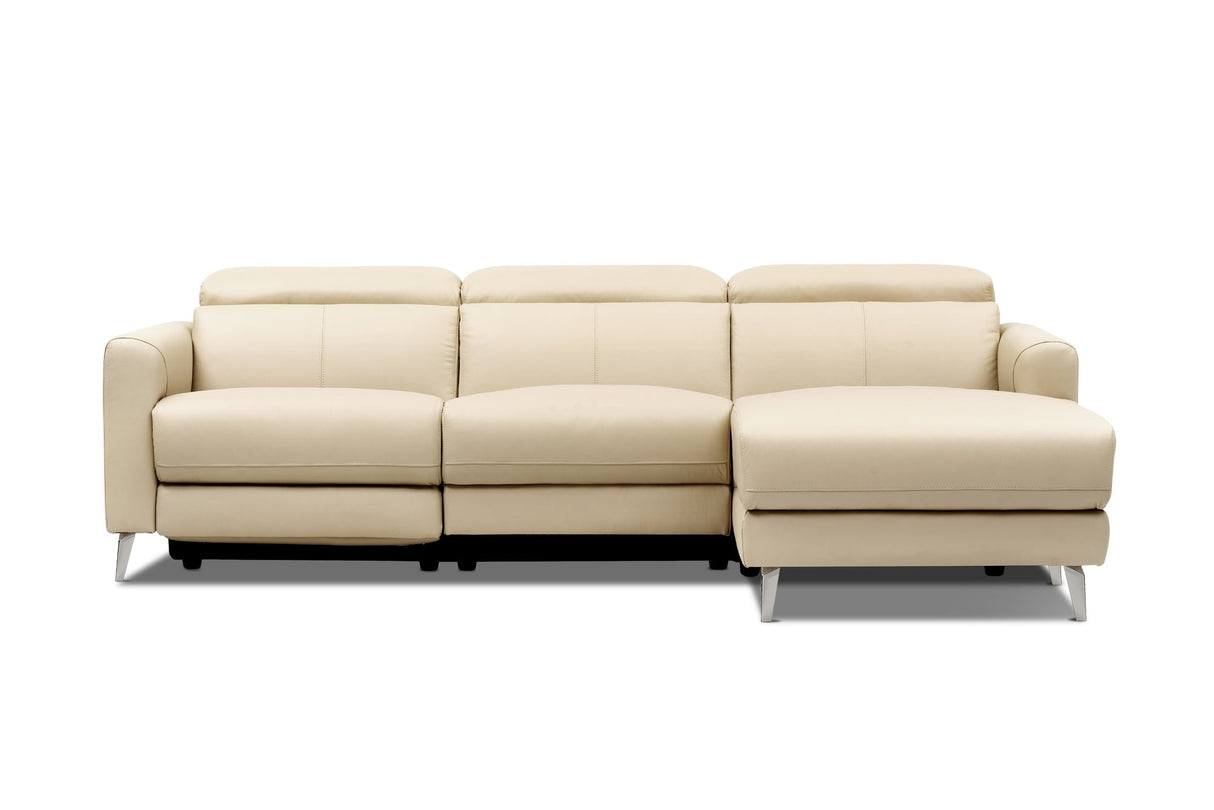 Andria Leather Reclining Sectional Sofa