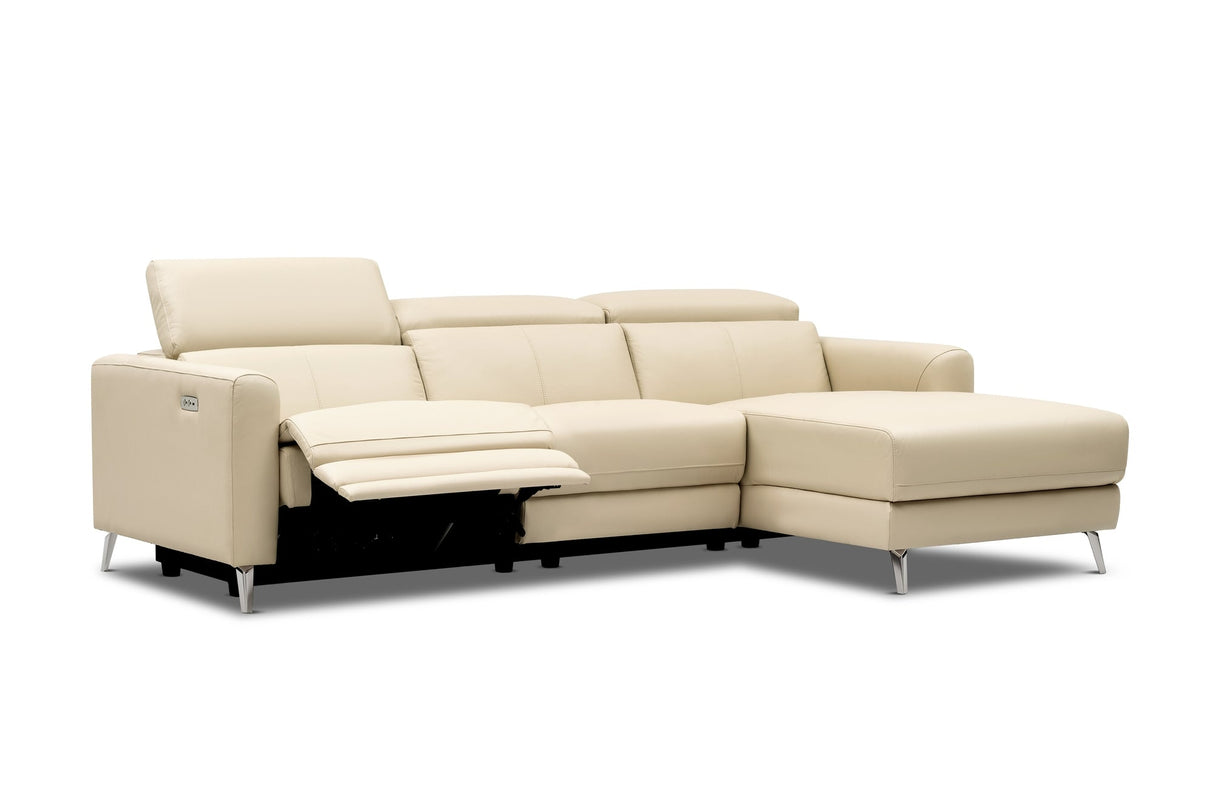Andria Leather Reclining Sectional Sofa