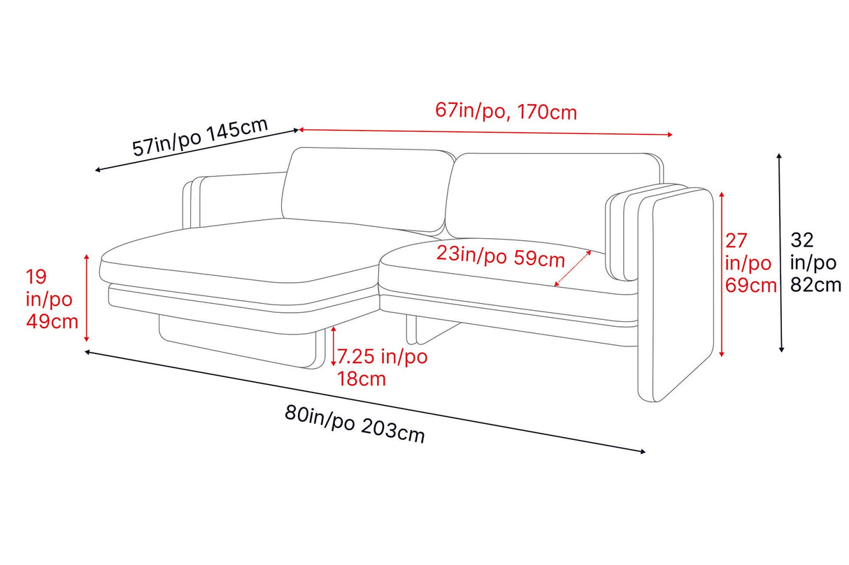 Annalise Leather Sectional Sofa