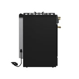 FORNO Espresso Leonardo 30" 5 cu. ft. Gas Range in Black with Silver Handles, FFSGS1116-30BLK