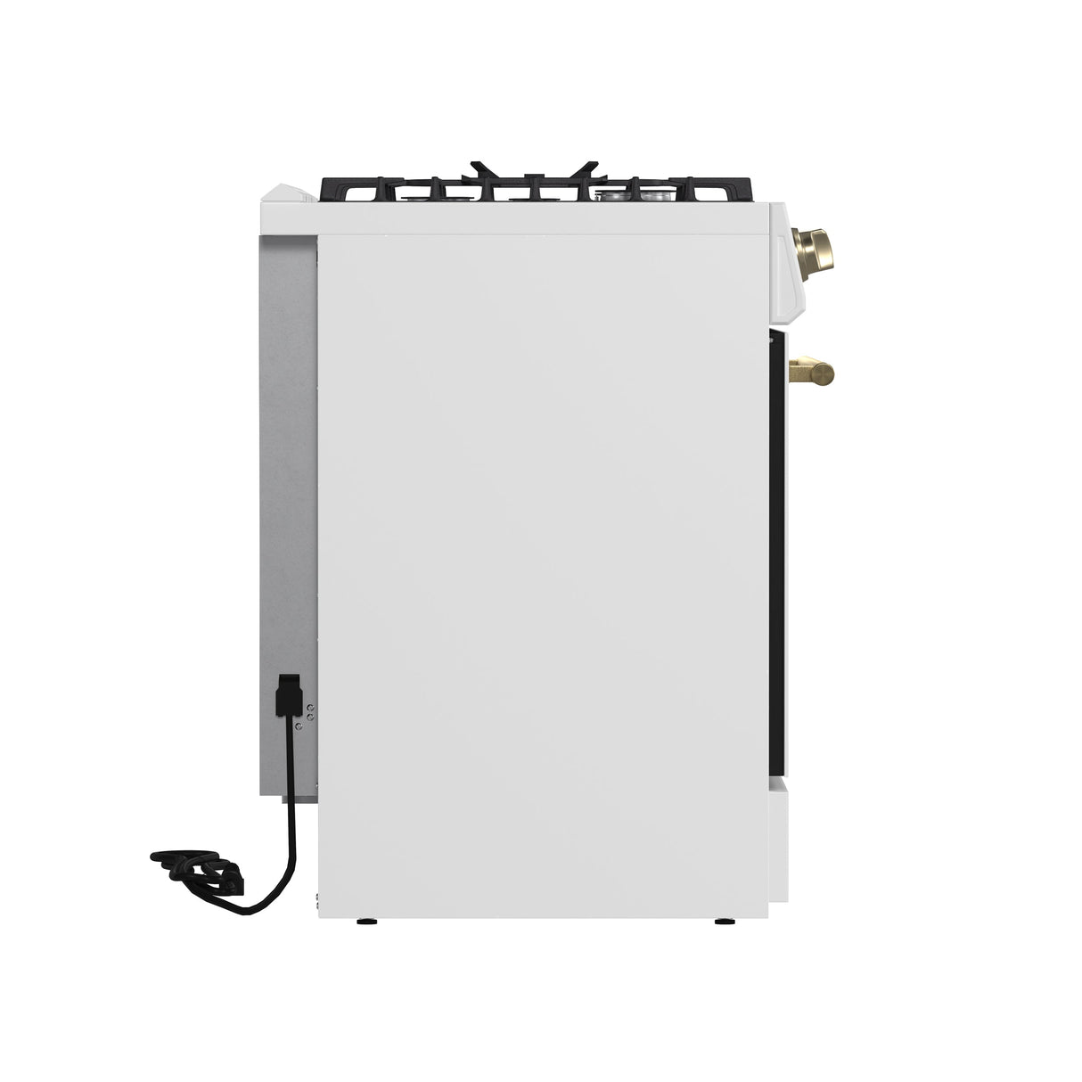 FORNO Espresso Leonardo 30" 5 cu. ft. Gas Range in White with Silver Handles, FFSGS1116-30WHT