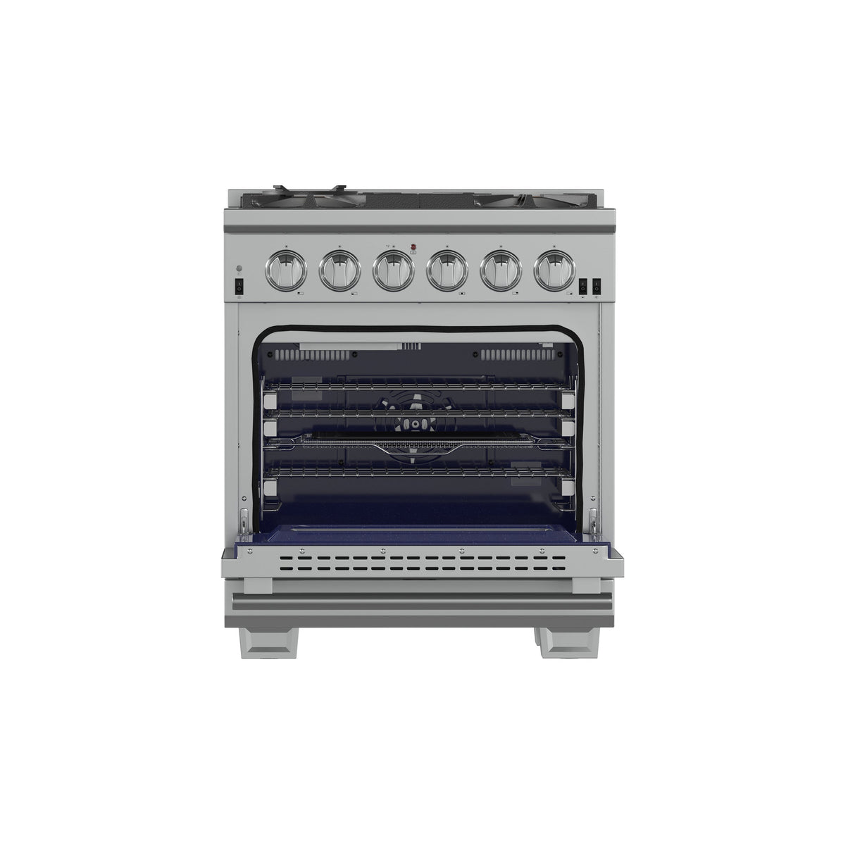 FORNO Capriasca 30″ 4.32 cu. ft. Gas Range with 5 Italian Burners in Stainless Steel, FFSGS6260-30