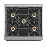 FORNO Capriasca 30″ 4.32 cu. ft. Gas Range with 5 Italian Burners in Stainless Steel, FFSGS6260-30