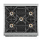 FORNO Capriasca 30″ 4.32 cu. ft. Gas Range with 5 Italian Burners in Stainless Steel, FFSGS6260-30