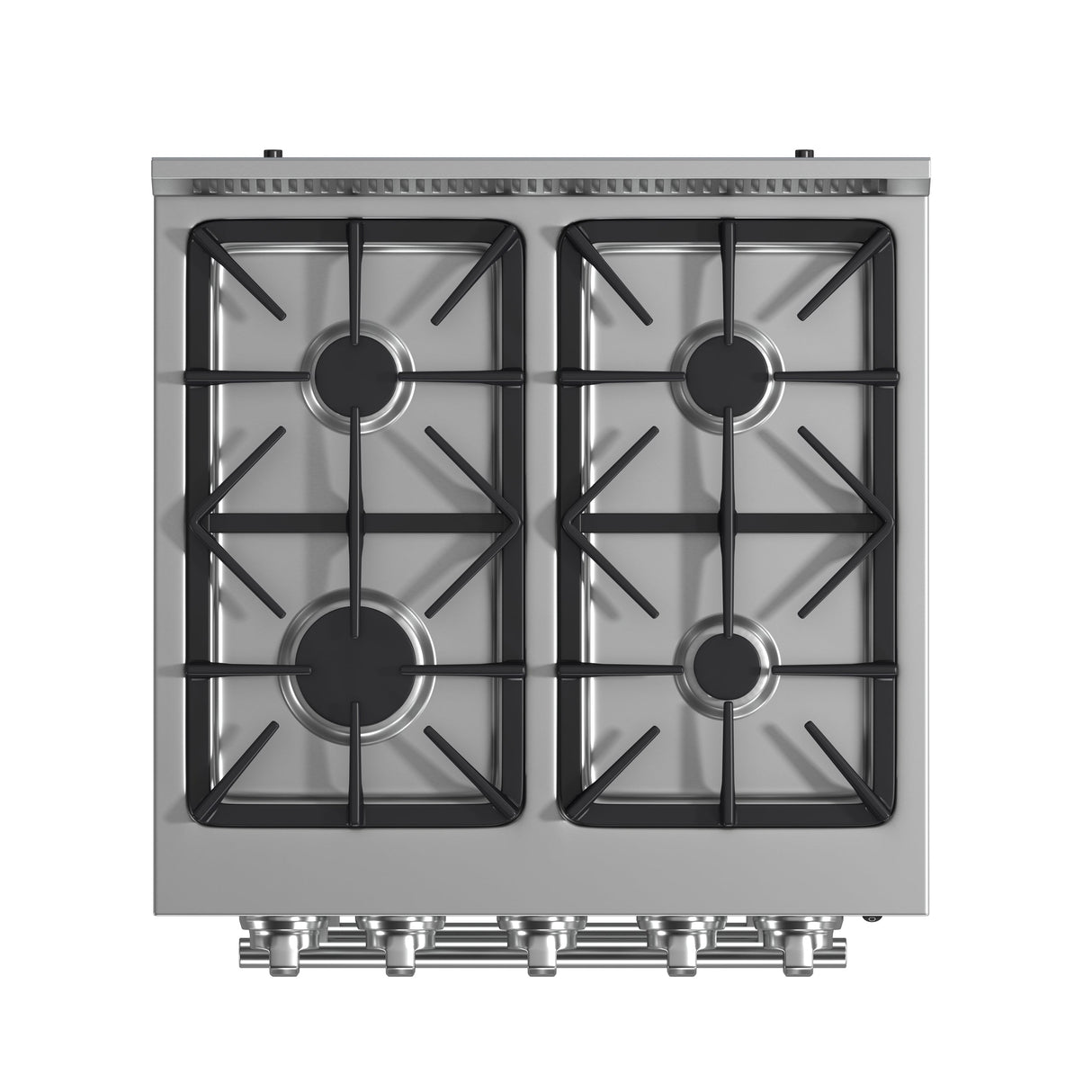 FORNO Breno 24" 2.3 cu. ft. Freestanding Gas Range with 4 Sealed Burners in Stainless Steel, FFSGS6272-24
