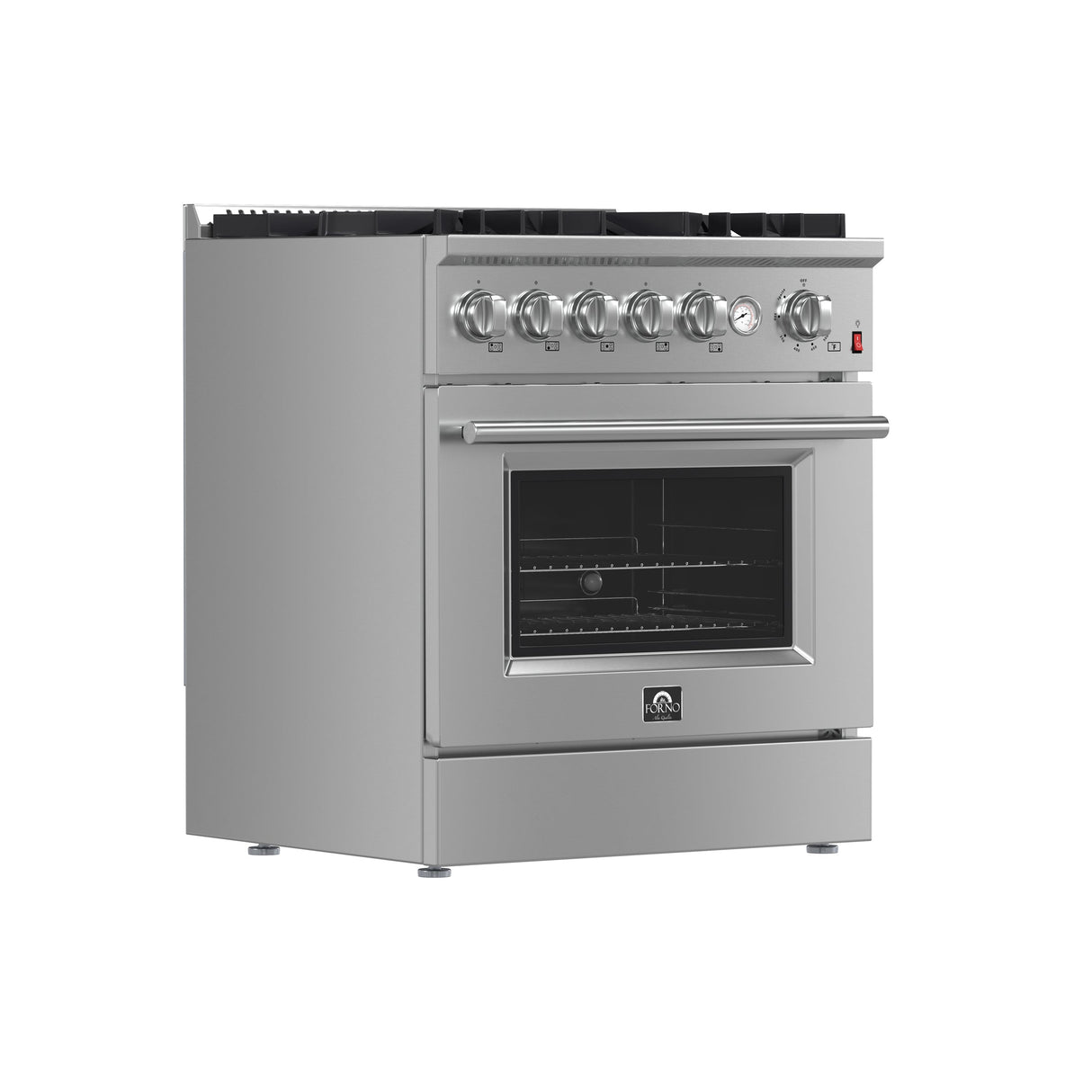 FORNO Giovanni 30" 4.32 cu. ft. Gas Range with 5 Sealed Burners, Air Fry Basket, Wok Support and Griddle, FFSGS6274-30