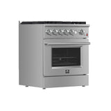 FORNO Giovanni 30" 4.32 cu. ft. Gas Range with 5 Sealed Burners, Air Fry Basket, Wok Support and Griddle, FFSGS6274-30