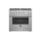 FORNO Marco 36" 5.36 cu.ft. Gas Range with 6 Burners and Built-In Temperature Gauge, FFSGS6277-36