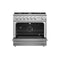 FORNO Marco 36" 5.36 cu.ft. Gas Range with 6 Burners and Built-In Temperature Gauge, FFSGS6277-36