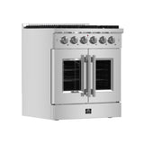 FORNO Galiano 30" 4.32 cu. ft. Freestanding Gas Range with French Door and 5 Burners, FFSGS6444-30