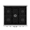 FORNO Galiano 30" 4.32 cu. ft. Freestanding Gas Range with French Door and 5 Burners, FFSGS6444-30