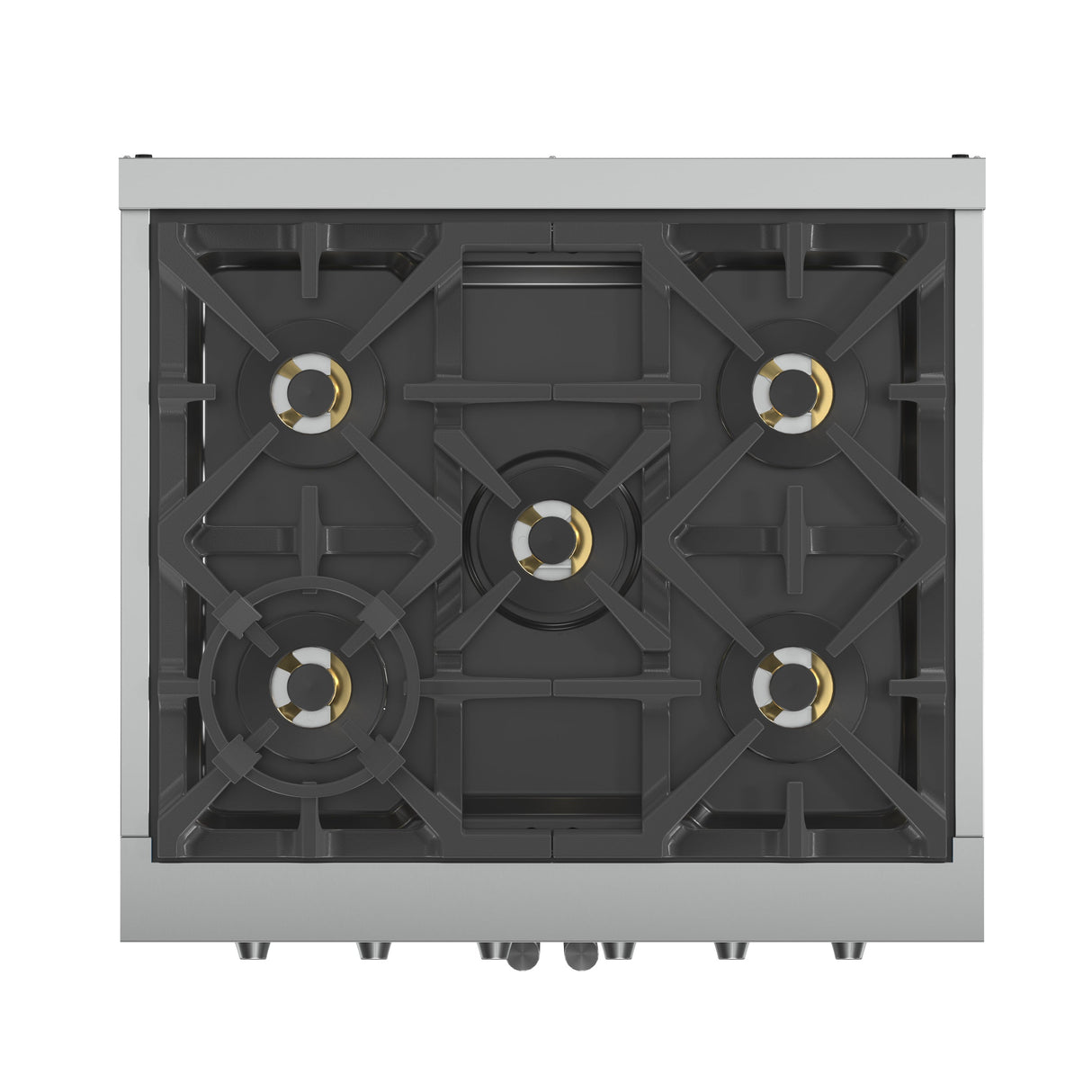 FORNO Capriasca 30" 4.32 cu. ft. Professional Gas Range with French Door and 5 Sealed Burners, FFSGS6460-30