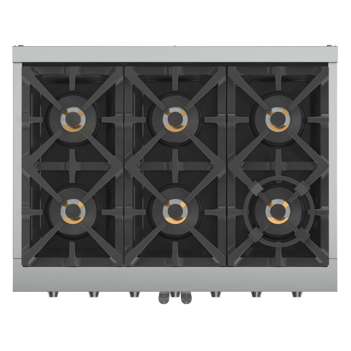 FORNO Capriasca 36" 5.36 cu. ft. Professional Gas Range with French Door and 6 Sealed Burners, FFSGS6460-36