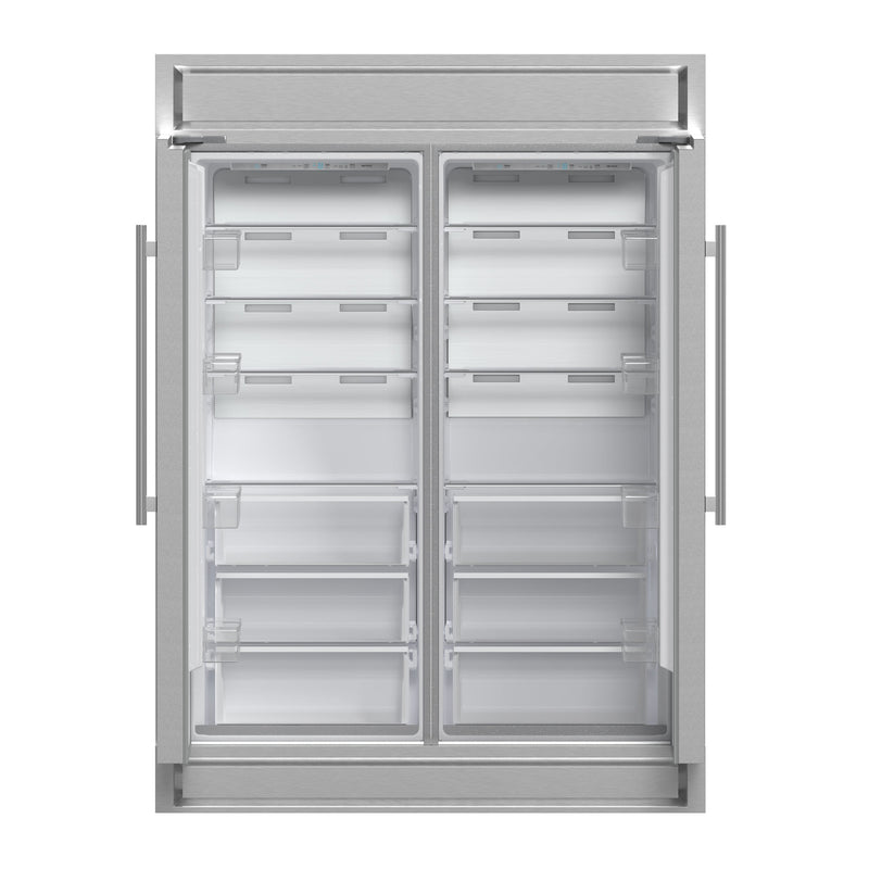 FORNO Maderno 60" 27.2 cu.ft. Convertible Refrigerator and Freezer with Modern Trim Kit, FFFFD1722-60S
