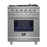 FORNO Massimo 30″ 4.32 cu. ft. Freestanding Gas Range with 5 Burners, FFSGS6239-30