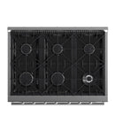 FORNO Galiano 36" 5.36 cu. ft. Gas Range with 6 Italian Burners in Stainless Steel, FFSGS6244-36