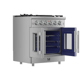 FORNO Massimo 30″ 4.32 cu. ft. Freestanding French Door Gas Range with 5 Burners, FFSGS6439-30