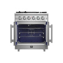FORNO Massimo 30″ 4.32 cu. ft. Freestanding French Door Gas Range with 5 Burners, FFSGS6439-30