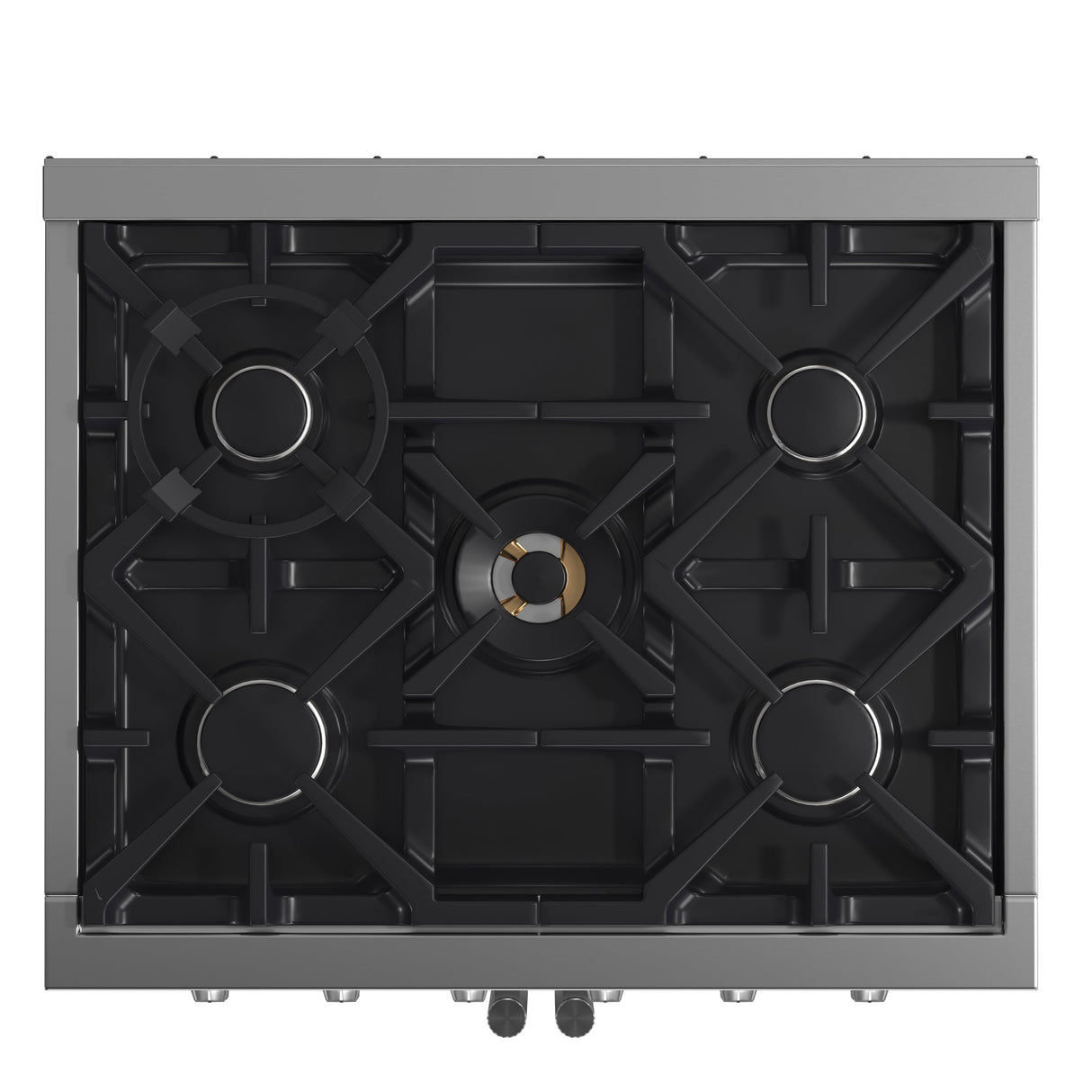 FORNO Massimo 30″ 4.32 cu. ft. Freestanding French Door Gas Range with 5 Burners, FFSGS6439-30