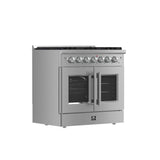 FORNO Galiano 36" 5.36 cu. ft. Freestanding Gas Range with French Door and 6 Burners, FFSGS6444-36