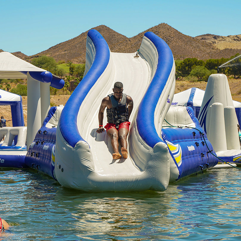 Aquaglide Loki Corner, Dual Entry Luge Slide, Multi-Climb & Cave Feature