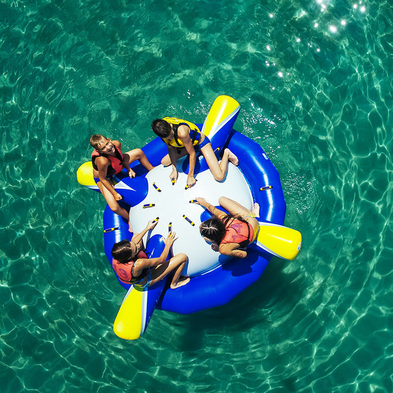 Aquaglide Rockit Jr 4-Person Inflatable Circular Water Rocker