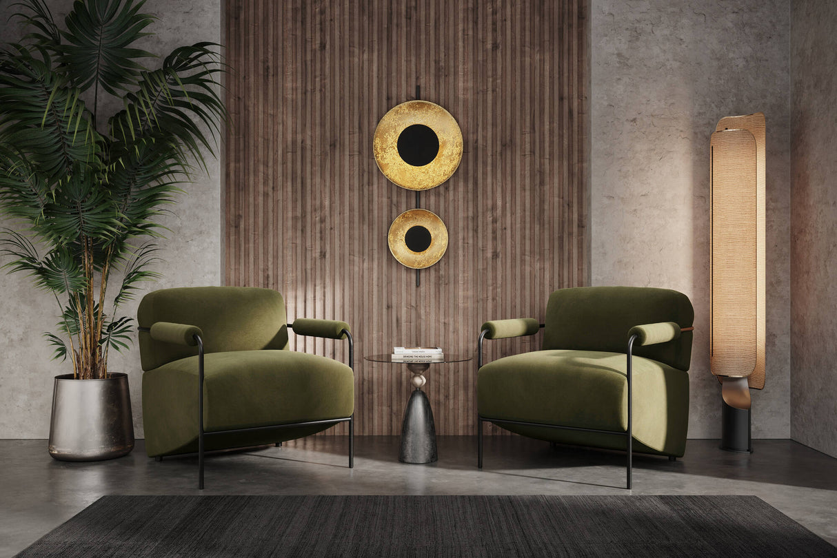 Arianna Parisianne Velour Accent Chair