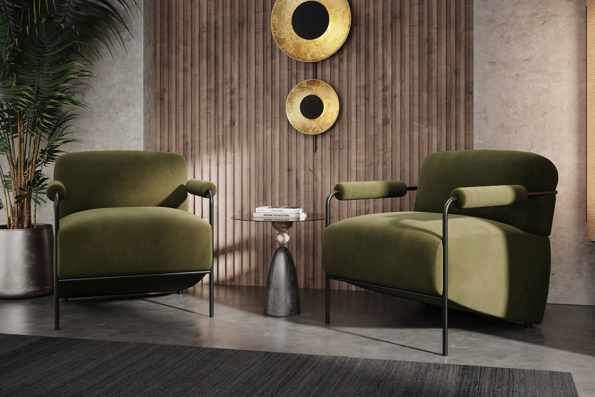 Arianna Parisianne Velour Accent Chair