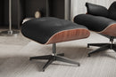 Valencia Armoni Top Grain Leather Lounge Chair & Ottoman, Black