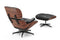 Valencia Armoni Top Grain Leather Lounge Chair & Ottoman, Black