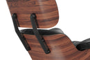 Valencia Armoni Top Grain Leather Lounge Chair & Ottoman, Black