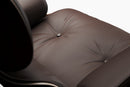 Valencia Armoni Top Grain Leather Lounge Chair & Ottoman, Dark Chocolate