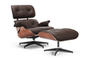 Valencia Armoni Top Grain Leather Lounge Chair & Ottoman, Dark Chocolate