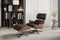 Valencia Armoni Top Grain Leather Lounge Chair & Ottoman, Dark Chocolate
