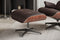 Valencia Armoni Top Grain Leather Lounge Chair & Ottoman, Dark Chocolate