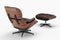 Valencia Armoni Top Grain Leather Lounge Chair & Ottoman, Dark Chocolate